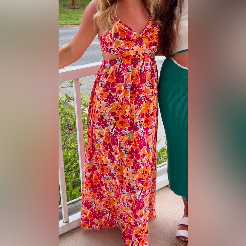 Floral Multicolor Women's Dress